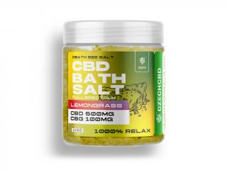 CBD koupelová sůl 500mg s CBG - Citronová tráva 110g