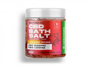 CBD koupelová sůl 500mg s CBG - Růže damascénská 110g