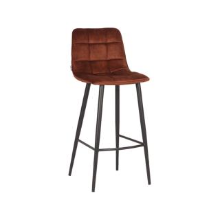 Barová židle Bar stool Jelt - Rust - Velours