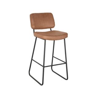Barová židle Bar stool Noah - Cognac - Micro Suede