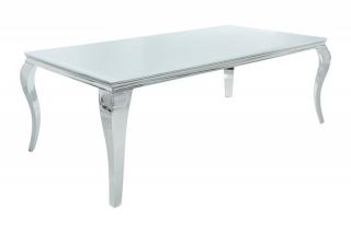 Bílo-stříbrný jídelní stůl Modern Barock 180 cm