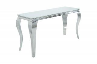 Bílo-stříbrný konzolový stolek Modern Barock 145 cm