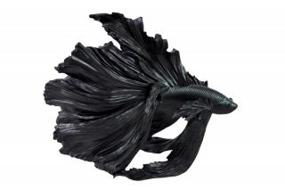 Černá dekorace Fisch Crowntail 35 cm