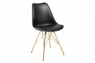 Černá kožená židle Scandinavia Meisterstück
