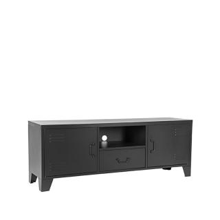 Černý kovový TV stolek Gerben, 150 cm