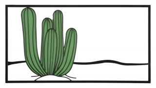 dekorativní panel CACTUS 60X1,3X33 cm