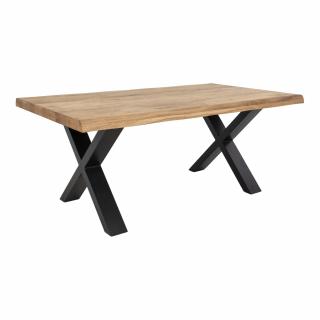 Dubový konferenční stolek Tamko z masivu 120 cm, přírodní/černá