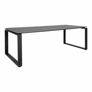 Hliníkový zahradní stůl Colirade 205x100 cm, černá/šedá