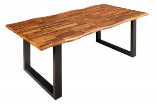 Hnědý dřevěný jídelní stůl Genesis 160 cm