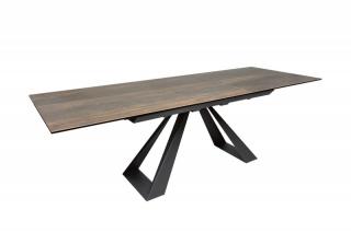 Hnědý rozkládací jídelní stůl Concord 180-230 cm