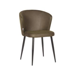 Jídelní židle Dining chair Wave - Army green - Microfiber