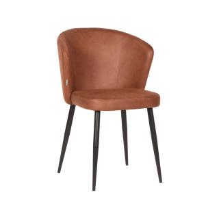 Jídelní židle Dining chair Wave - Cognac - Microfiber