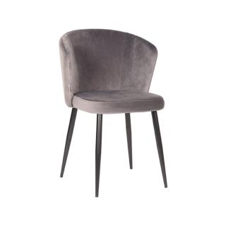 Jídelní židle Dining chair Wave - Grey - Velvet