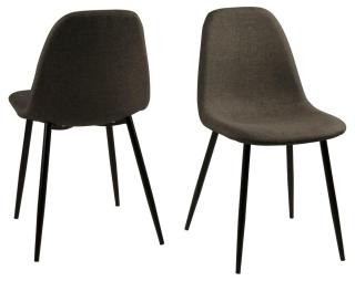 Jídelní židle Laribi, 44,5x56x84 cm, šedohnědá/černá