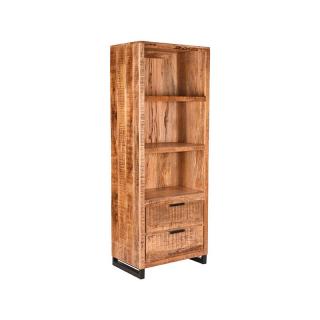 Knihovna Bookcase Glasgow - Rough - Mango wood