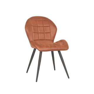 Koňaková jídelní židle Sil, mikrovlákno/kov
