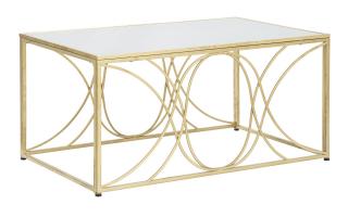 Konferenční stolek Mauro Ferretti Erkalo 90x60x45 cm, zlatá/stříbrná