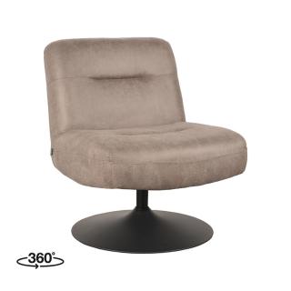 Křeslo Lounge chair Eli - Taupe - Micro Suede