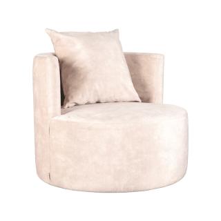 Křeslo Lounge chair Evy - Natural - Velours