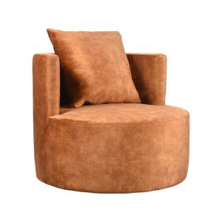 Křeslo Lounge chair Evy - Ochre - Velours