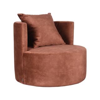 Křeslo Lounge chair Evy - Rust - Velours