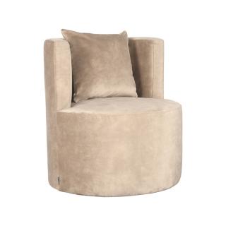 Křeslo Lounge chair Evy - Sand - Velours