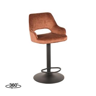 LABEL51 Bar stool Fer - Rust - Velours