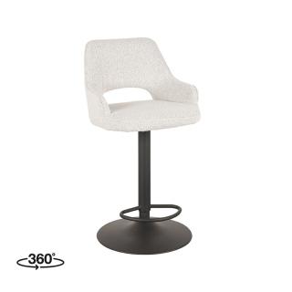 LABEL51 Bar stool Fer - White - Boucle
