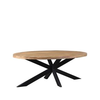 LABEL51 Dining table Zip - Rough - Mango wood - Ovaal - 210x100 cm