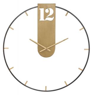 Nástěnné hodiny Mauro Ferretti Ria, 60x4,5x60 cm, černá/zlatá