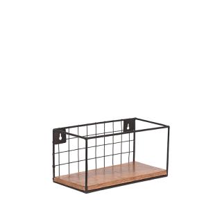 Nástěnný stojan Wall shelve and storeroom Firm Wandrek - Rough - Mango wood - M