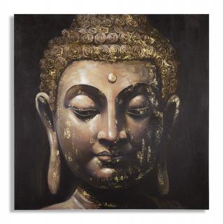 Obraz na plátně DIPINTO SU TELA BUDDHA -B-  100X3X100 cm