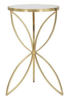 Odkládací stolek Mauro Ferretti Rames 35x60 cm, zlatá/stříbrná