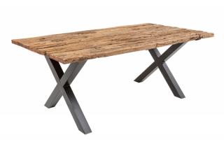 Přírodní dřevěný jídelní stůl Barracuda 180 cm