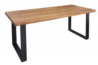 Přírodní dřevěný jídelní stůl Iron Craft 180 cm