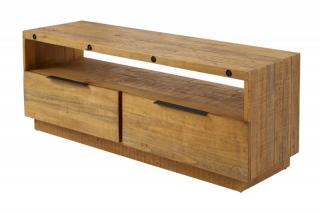 Přírodní dřevěný televizní stolek Finca