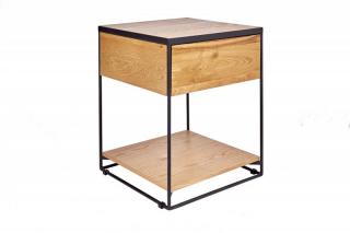 Přírodní dubový noční stolek Scorpion 40 cm