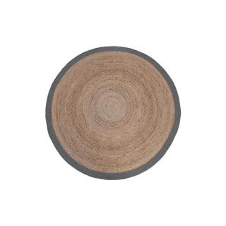 Přírodní/šedý kulatý koberec Braos M z juty, 90x90 cm