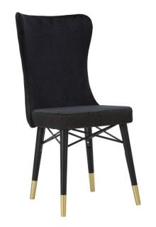 Set 2ks černých jídelních židlí Mauro Ferreti Mikla, 40x65x99 cm