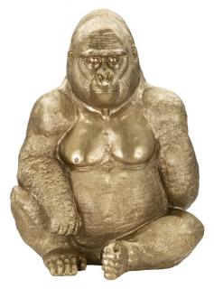 Socha GORILLA GOLD 64X53X82 cm