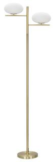 Stojací lampa Mauro Ferretti Talim 2, 51x24x180 cm, zlatá/bílá