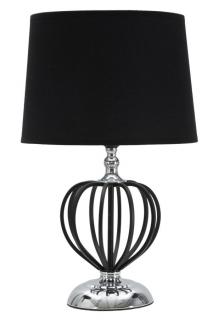 Stolní lampa Mauro Ferretti Darkan Small, 28x44,5 cm, stříbrná/černá