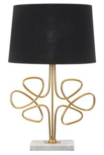 Stolní lampa Mauro Ferretti Descent, 39x65 cm, zlatá/černá