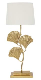 Stolní lampa Mauro Ferretti Ertemos, 33x81 cm, zlatá/bílá