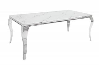 Stříbrný jídelní stůl Modern Barock 180 cm
