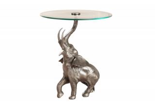 Stříbrný odkládací stolek Elephant