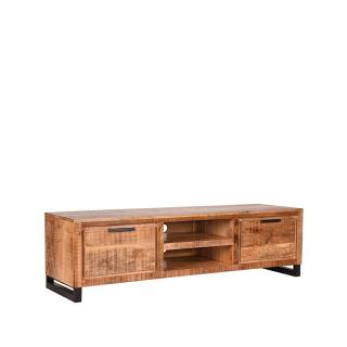 TV stolek Glasgow - Rough - Mango wood - 160 cm