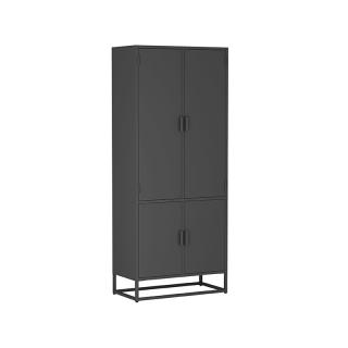 Úložná skříň Storage cupboard Luff - Black - Metal