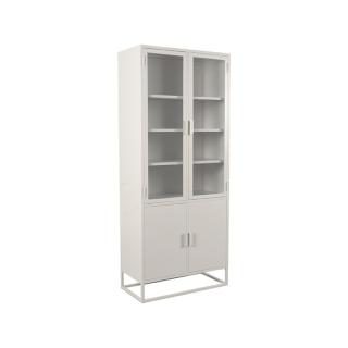 Vitřína Display case Level - White - Boucle - 80x40x190 cm