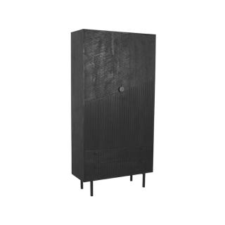 Vysoká škříň Storage cupboard Cotia - Black - Mango wood